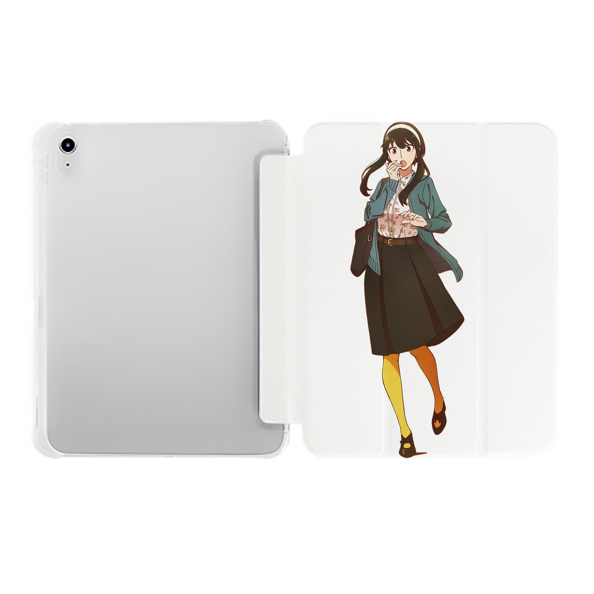（画像用） SPY×FAMILY间谍家家酒 IPad ケース ペン収納付き 三つ折りスタンド PUレザー×シリコン 対応機種9.5/10.5/10.9インチ